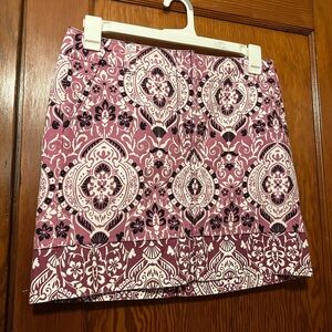 Ann Taylor Loft Women’s Printed Purple Skirt Size 8